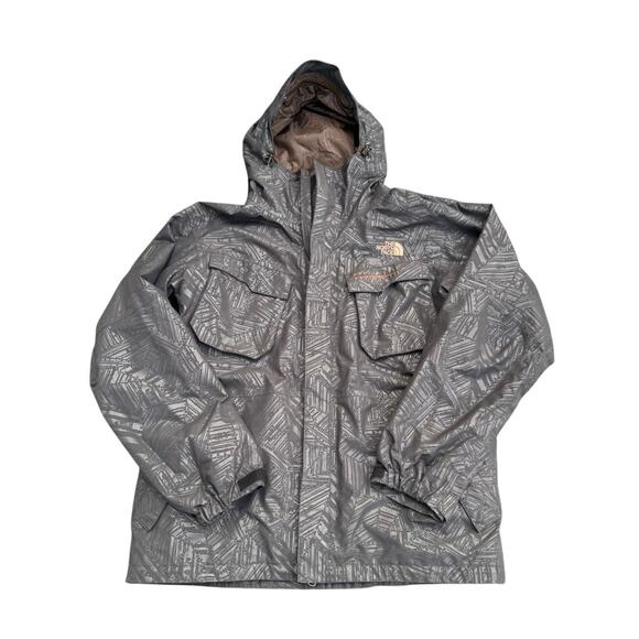 The North Face Cryptic Jacket Gore Tex RECCO Skeleton Crow Print RARE Mens L VTG - Picture 8 of 11